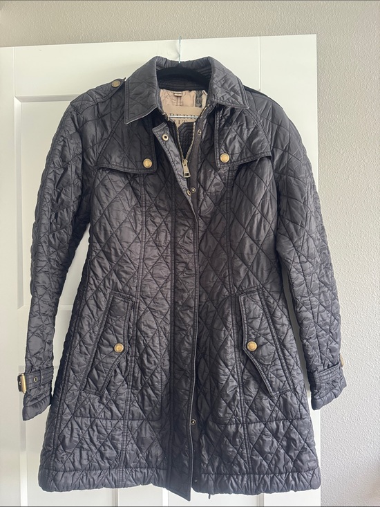 Burberry Jackets & Blazers - Burberry Black Quilted Long Puffer Coat
